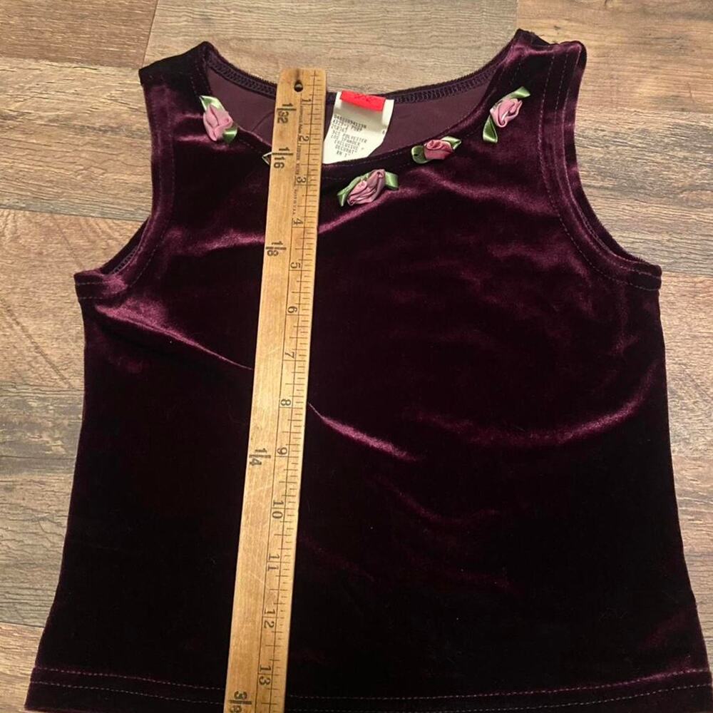 Y2k purple velvet tank top